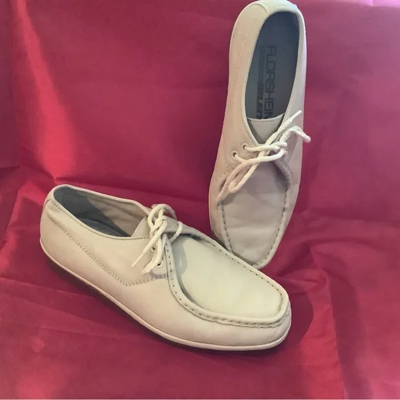 Florsheim Shoes Mens Florsheim Idlers Cream Leather Loafer - Main Image